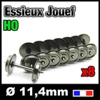 6114/8# 8pcs Jouef replacement axles ø 11.4mm excellent quality