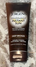 Jergens Natural Glow Instant Sun Self Tanner Moisturizer 6 Fl Oz Bronzer DEEP