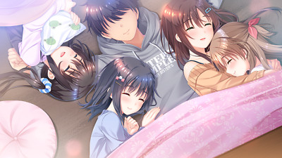 Anime galgame girls tinkle position smiling closed Playmat Game Mat Desk