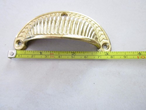 2 Antique vtg. Style Victorian Brass Bin Pulls Handles 3" - Picture 4 of 5