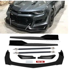Front Rear Bumper Lip Spoiler Splitter Body Kit Side Skirt For Chevrolet Camaro