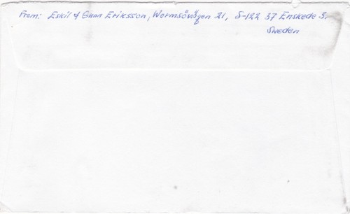 1992 Sweden cover sent from Stockholm to Bromsgrove, Worcestershire England - Picture 2 of 2