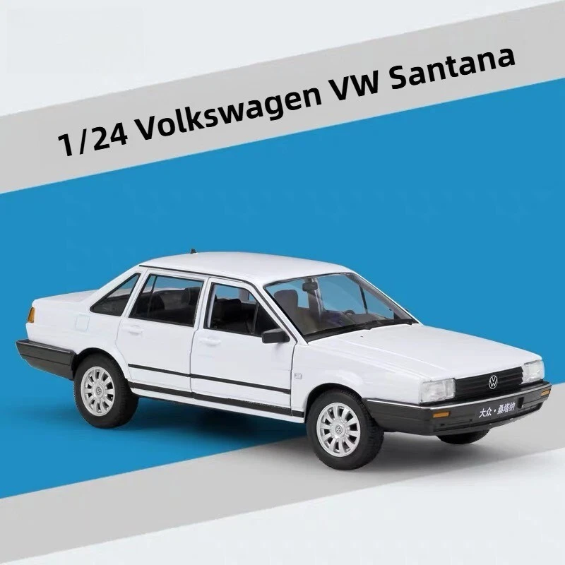 Volkswagen VW Santana escala 1:24 blanco y negro modelo de coche juguetes adorno IDEA DE REGALO Foto 2 de 4