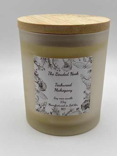 Teakwood Mahogany Hand Poured Soy Candle - Picture 7 of 12