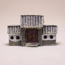 Chinese courtyard entrance model resin decoration miniature building -
