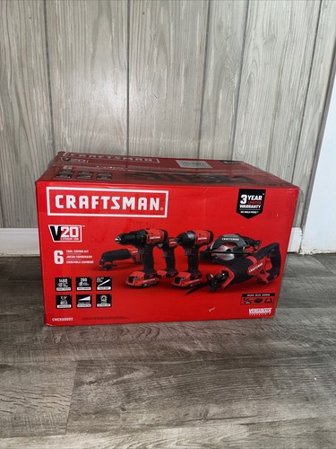 Craftsman CMCK600D2R | 20V Lithium-Ion Cordless 6-Tool Combo Kit (2 Ah) | CPO Outlets