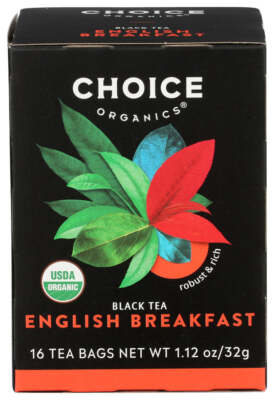 Choice Organic Teas  Organic English Breakfast Black Tea Bags   16 Bag
