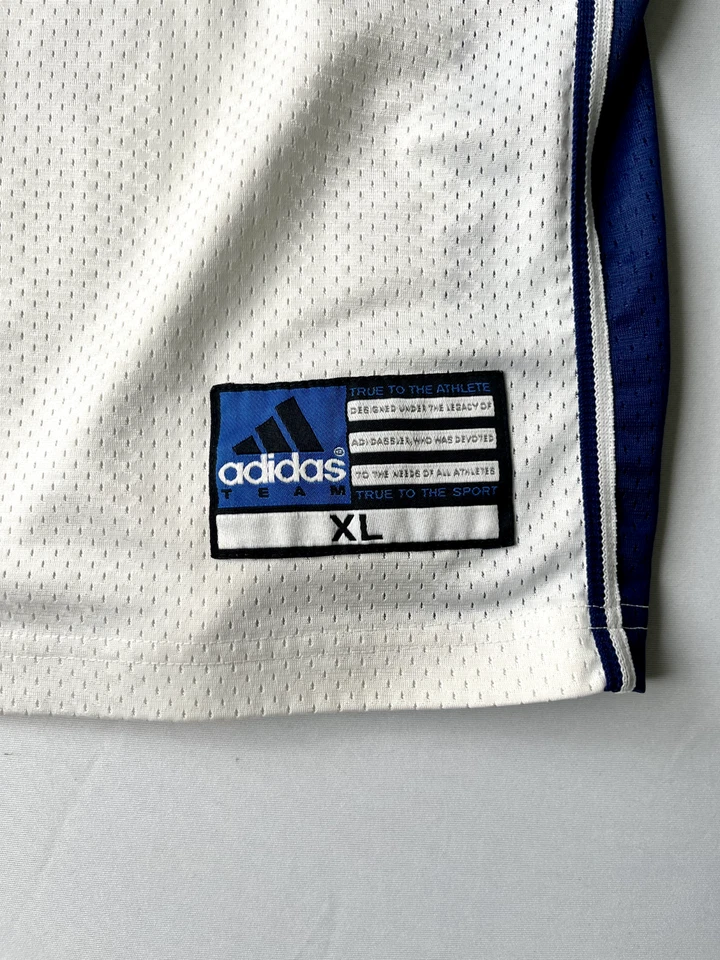 Vintage Adidas Sleeveless Mesh Basketball Jersey Mens Size XL White - Image 4 of 4