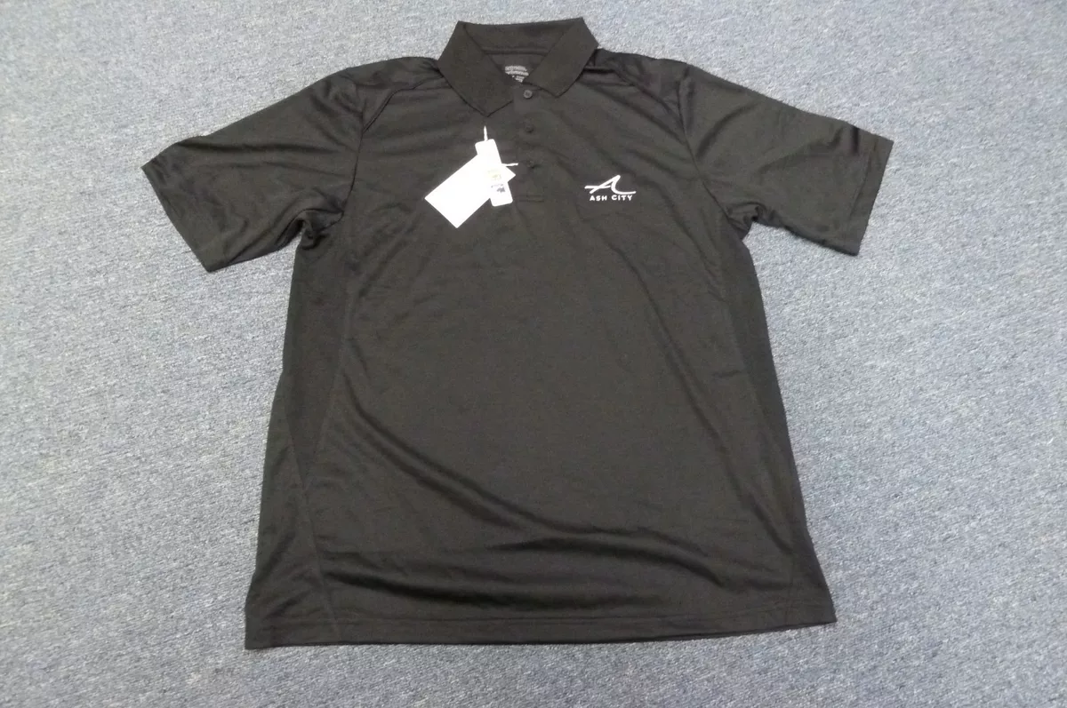 Black Polo Shirt Ash City Extreme Eperformance Large Men s Black S