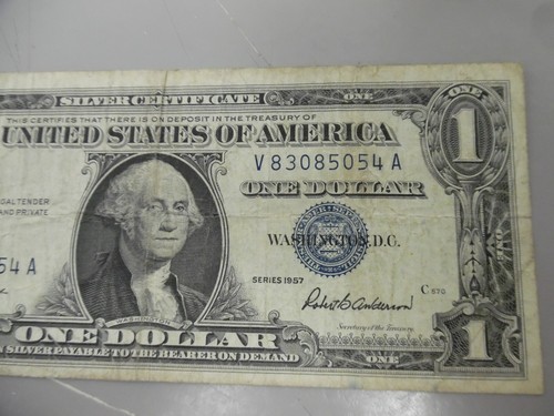 Lot Of 5 Series 1935 One Dollar Blue Seal Silver Certificate Miscut Bills - Picture 6 of 18
