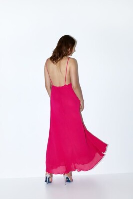 Robe Enveloppante Longue Zara SS19 édition Limitée Fuchsia - Taille S, Neuve Avec étiquettes