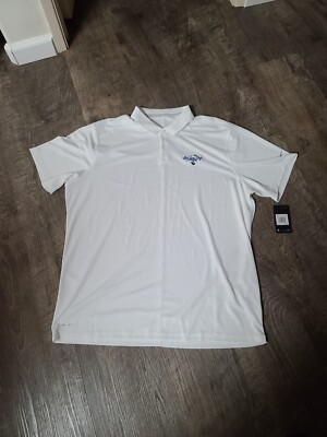 Nike Nikegolf Dri-fit hawaii Oahu Junior golf Association Wht polo Shirt 2x Nwt