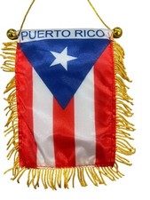 Puerto Rico Mini Banner Flag Great Car Window 4X6 Hanging 2 Sided