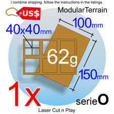 1x MDF Skirmish Movement Tray 3x2 2x3 O 10mm 40mm Square Base Warhammer 40k