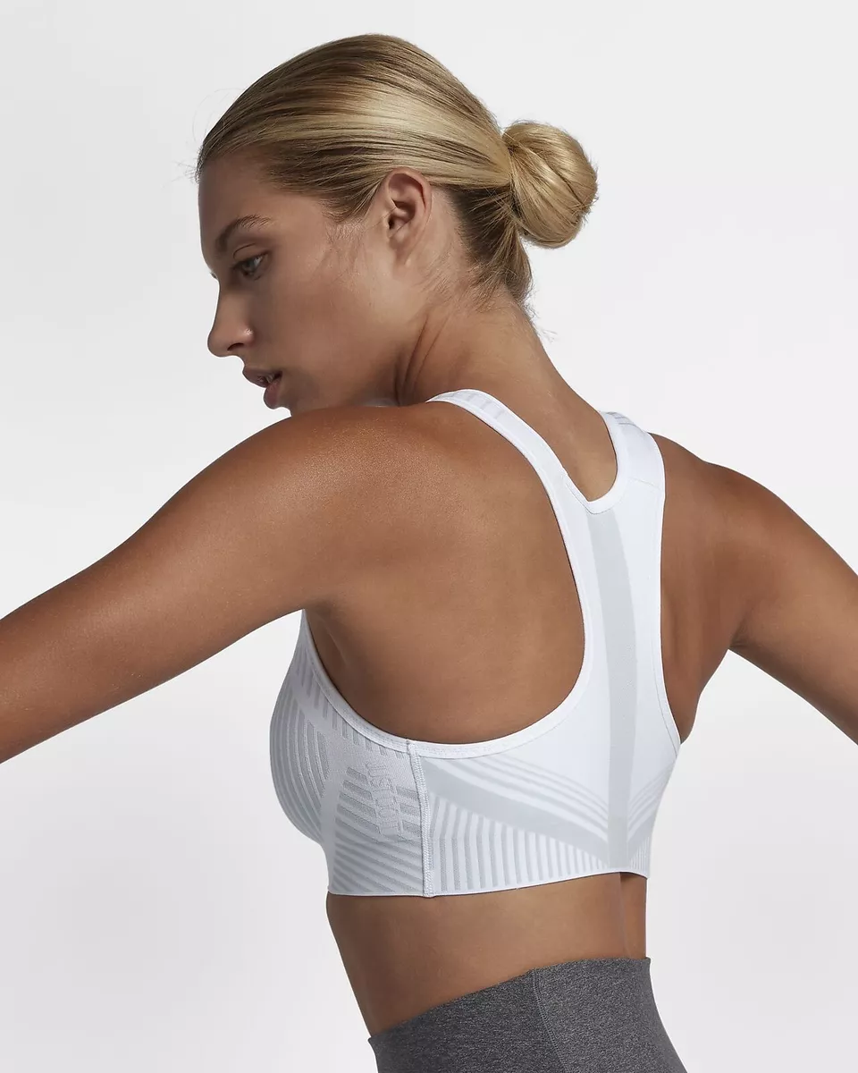 Nike Phenom Flyknit Sports Bra Black Grey XS New AJ4047
