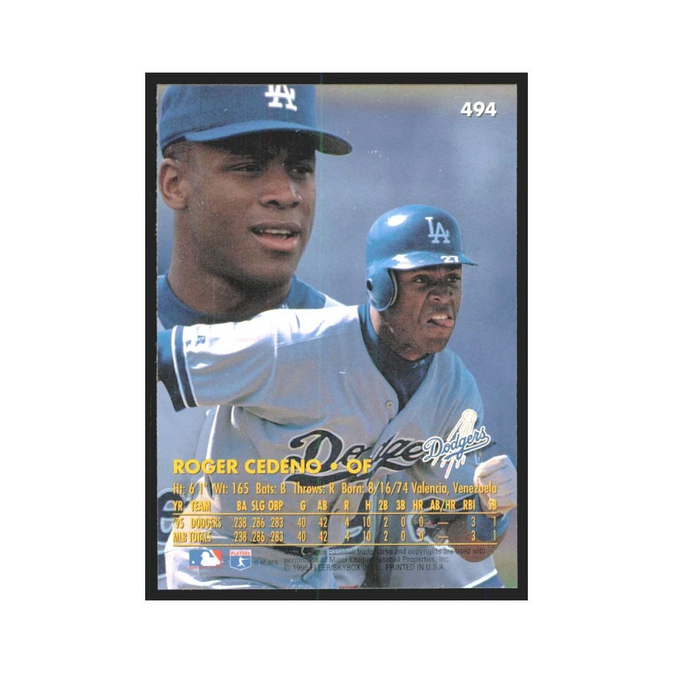 Fleer Ultra Roger Cedeno Dodgers 1996 #494 Foto 2 de 3