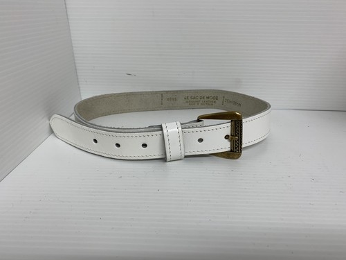 Vintage Le Sac De Mode Leather Belt  66cm Aus Made White Never Worn - Picture 1 of 4