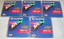 Fujifilm 100MB Mac Formatted Zip Disc Lot of 5 New Unopened!