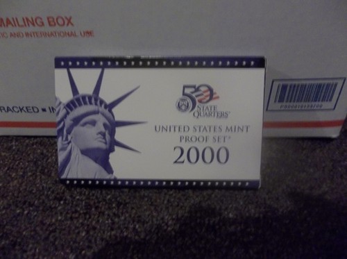 2000-S US Mint Proof Set Original Box & COA 10 Coins - 第 1/7 張圖片