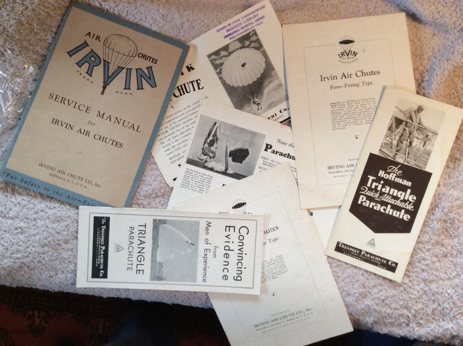 VINTAGE 1930 IRVIN PARACHUTES eBay