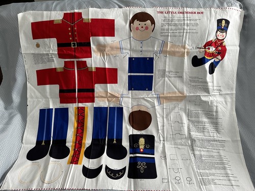 VIP Cranston 21 Zoll kleiner Schlagzeuger Junge Puppe Weihnachten Schnitt Nähen & Stuff Stoff Panel - Bild 1 von 5