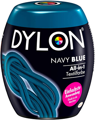 Dylon Navy Blue All-In-1 Textilfarbe Umfärben in der Waschmaschine 350 g