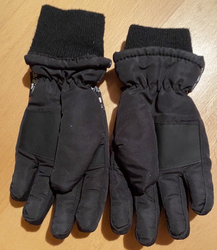 Winterhandschuhe, Schneehandschuhe schwarz rot warm, Gr 7/8, m Totenköpfen, - Bild 3 von 5