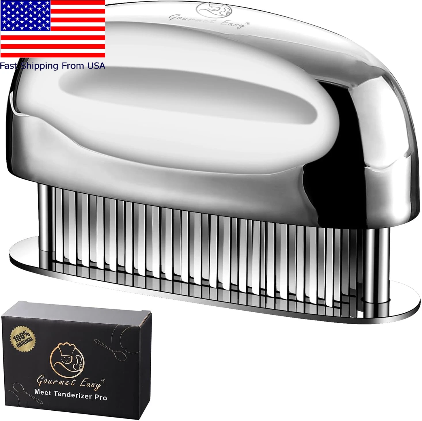 Stainless-Steel Heavy-Duty Meat Tenderizer Tool, Ultra Sharp Needle Blade, BBQ
Opens in a new window