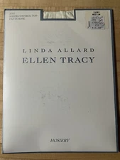 Linda Allard Ellen Tracy Sheer Control Top pantyhose Size Medium Ivory