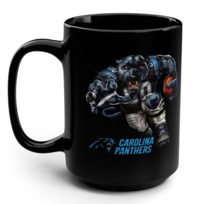 Carolina Panthers Relief Sculpted Team Logo Coffee Mug Cup Black 11 ...