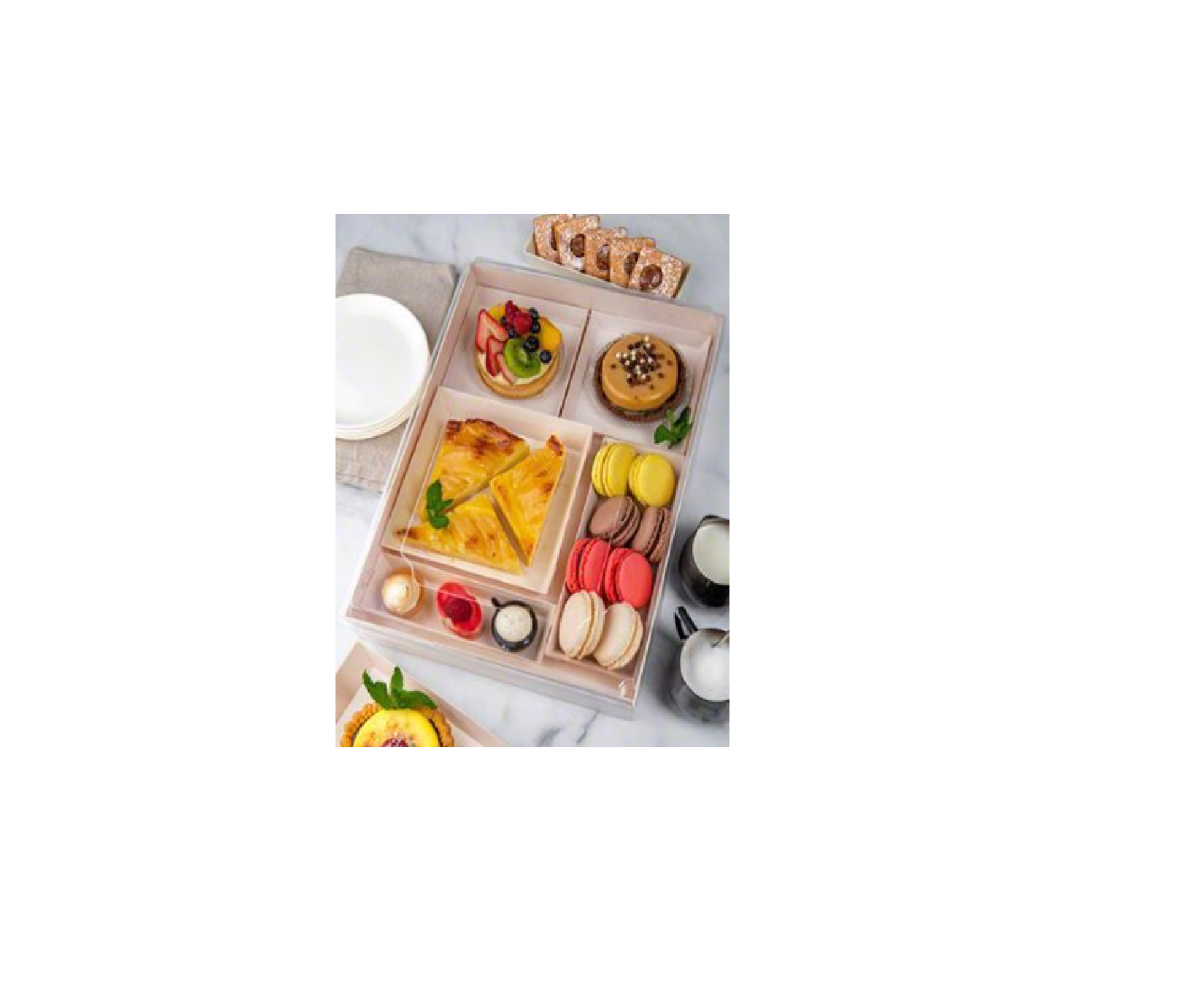 VerTerra TGCT8X11X2 Balsa Wood Catering Tray W/ Clear Tray 50/CS eBay