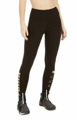 puma leggings black and gold
