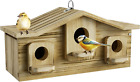 Bird House, Bird Houses for outside for 3 Bird Families, Wooden Birdhouse for Ou