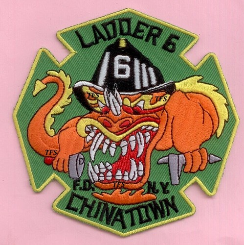 New York City Fire Dept Ladder 6 Patch Green