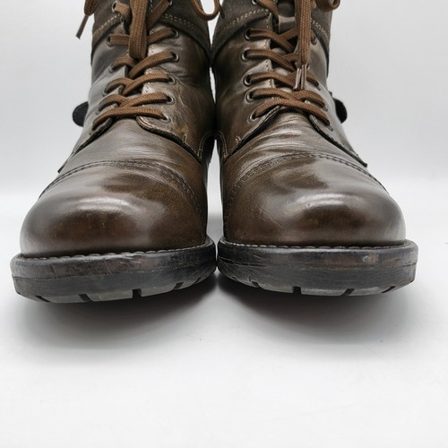 Taos Crave Boots Womens 10-10.5 Bordeaux Leather Suede Combat Lace Up Moto Ankle - Picture 8 of 13