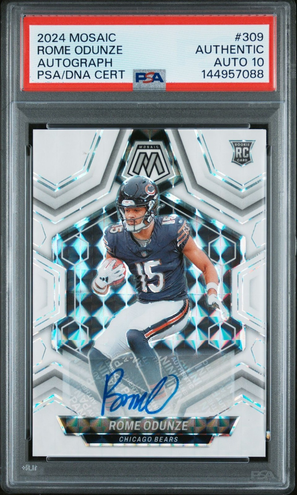 Rome Odunze Panini Mosaic #309 Autograph-White