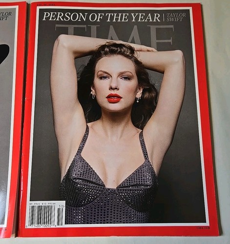 Taylor Swift 2023 Time Magazine Person Of The YEAR Set 3 Covers Cat~Denim! EUC A - Picture 2 of 14