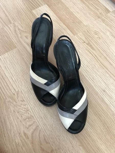 Women Casadei Heels Black Leather 36