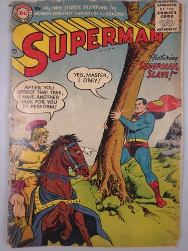 Superman #105 Late Golden Age Superhero Vintage DC Comic 1956 Tape on spine