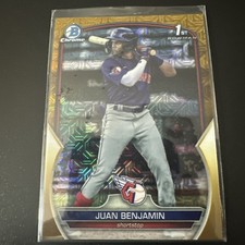 2023 Bowman Chrome - Prospects Juan Benjamin #BCP-151 Gold Refractor /50 (RC)