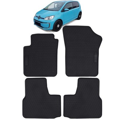 Auto Gummi Fußmatten Schwarz Premium Set für VW Up  Skoda Citigo  Seat Mii ab 11