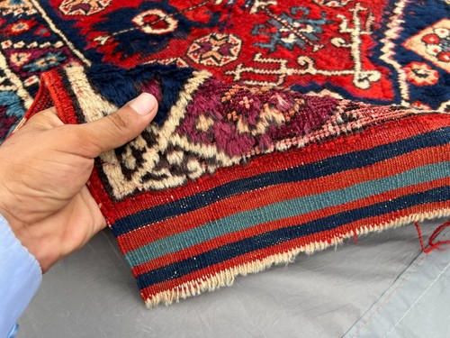 2.10x3.4 Antique Turkish Rug Hand Knotted Low Pile Distressed Persian Style Rug - Picture 10 of 12