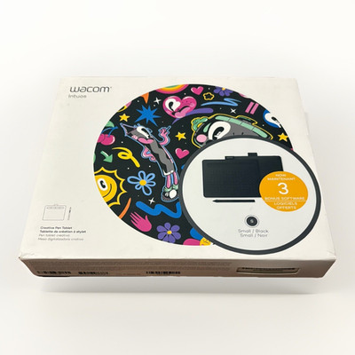 Wacom Intuos Small Black Graphics Tablet Kit w/ Stylus Pen & USB Cable