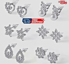 Aretes De Plata 925 Para Mujer   Set De 6 Pares Elegantes Hipoalerg nicos Con Ci