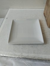 Olympia White Ware Square Plates Serving Kitchen Tableware Restaurant 12pc