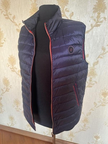 Men Carolina Herrera Vest Navy Polyester M