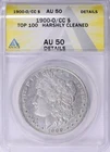 1900 O/CC Morgan Silver Dollar $1 Top 100 ANACS AU 50 Details (773)