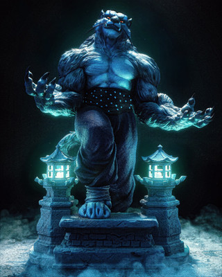 Tai Lung, Kung Fu Panda, Schneeleopard, Figur, 3D Druck, Statue, UNBEMALT