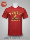 UNITED STATES MARINE CORPS “USMC  BASE CAMP PENDLETON, CA”- Red T-Shirt - Sz XL