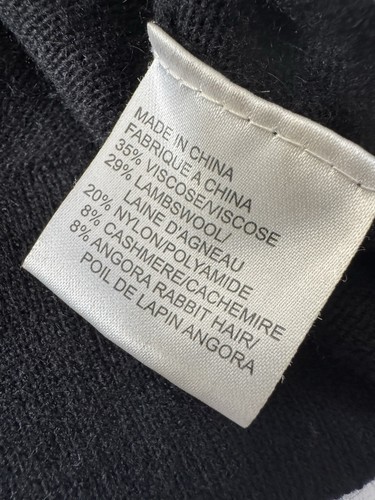 Anthropologie Sparrow Medium Black Cardigan Sweater Ruffle Cashmere Blend #4357 - Picture 10 of 10